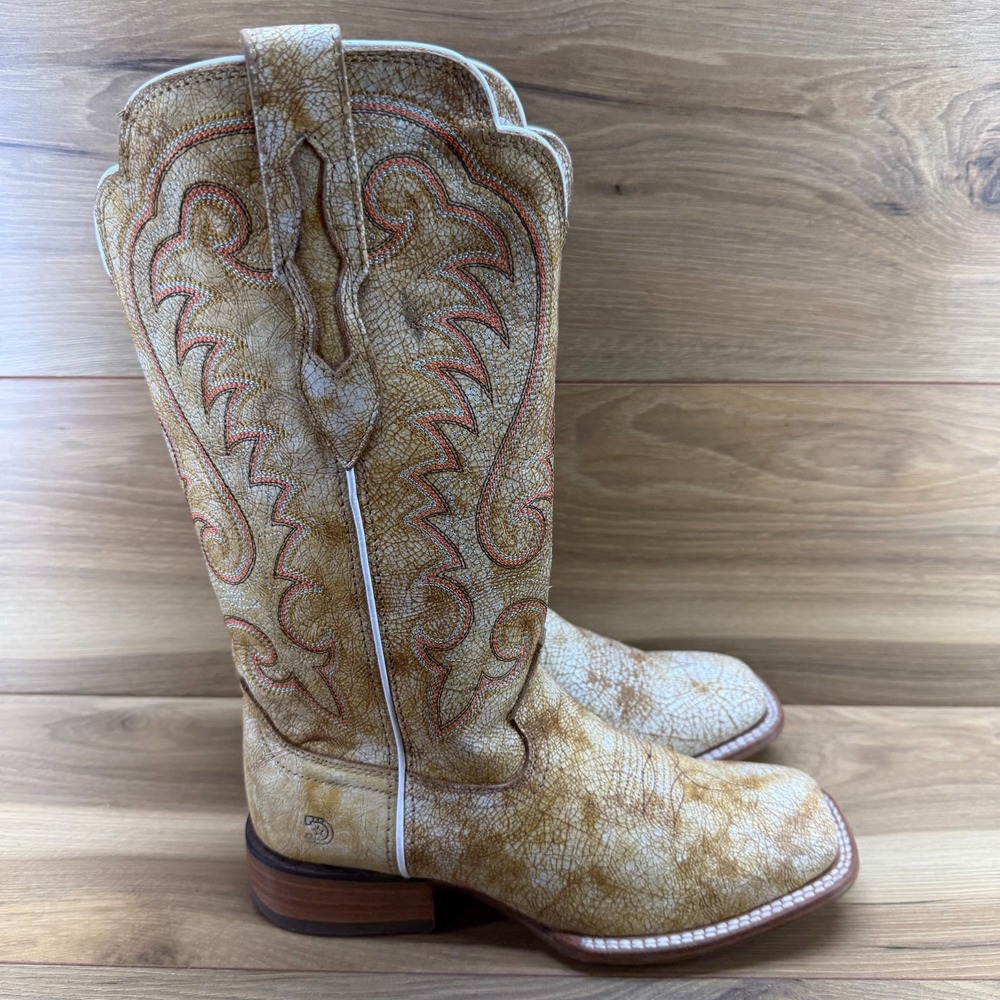 Durango 13" Western Cremello Womens Boots 7 M Square Toe Rodeo Coastal Cowgirl